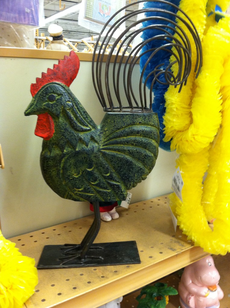 This fabulous metal chicken which unfortunately was $20.